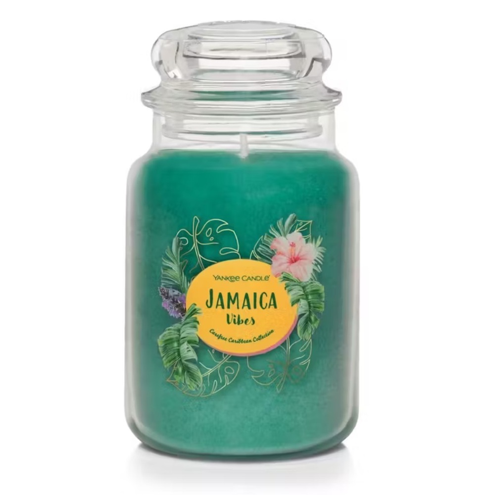 YANKEE CANDLE NWT jamaica vibes premium glass jar candle -22oz